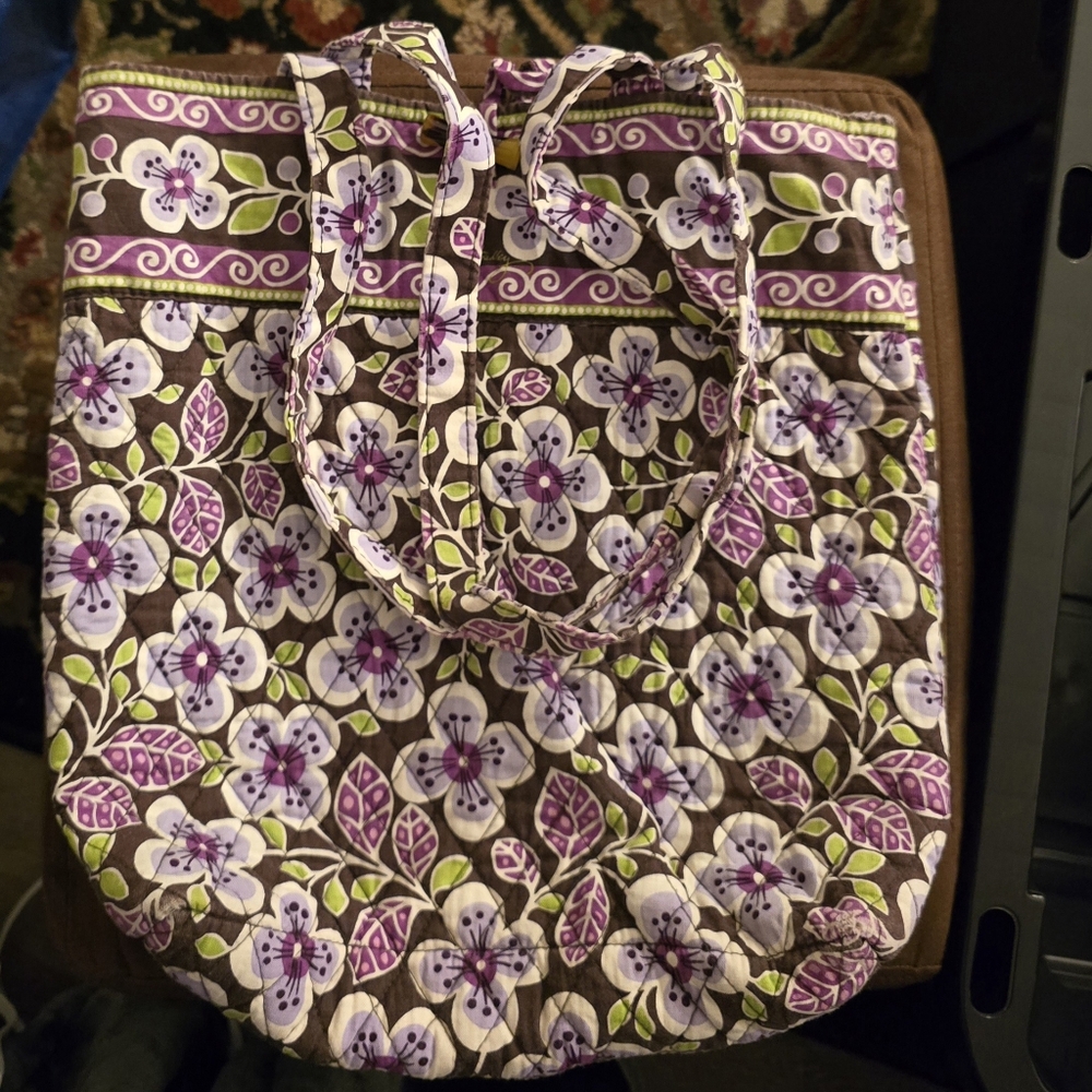 Floral Vera Bradley Quilted Tote Bag